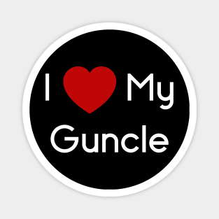 I Love My Guncle Gay Uncle Heart Magnet